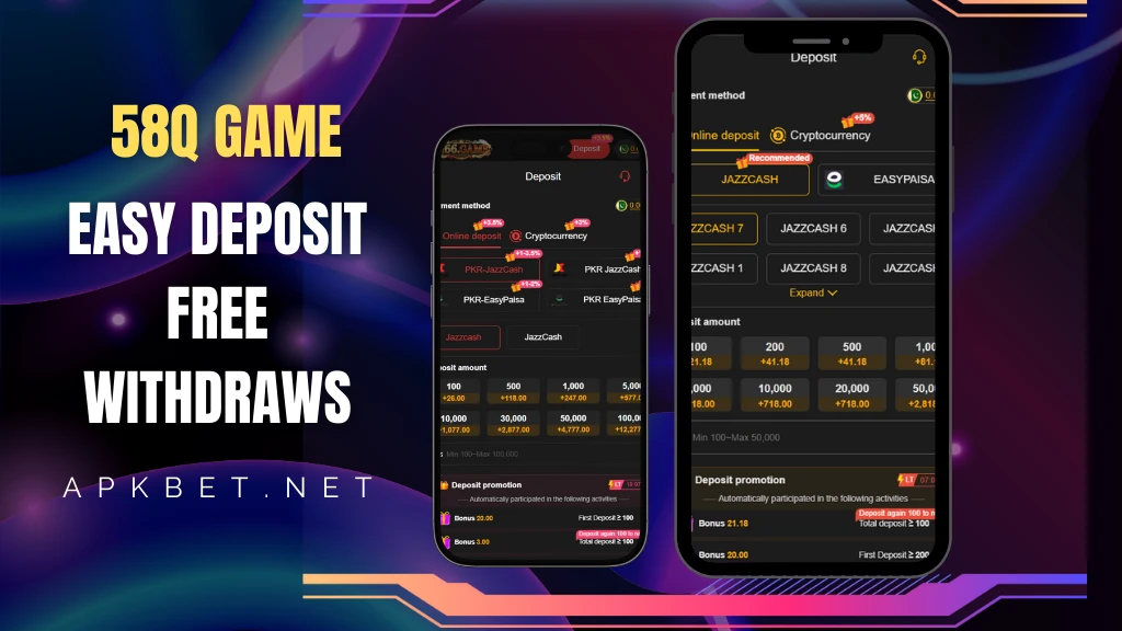 58q game easy deposit free withdraws