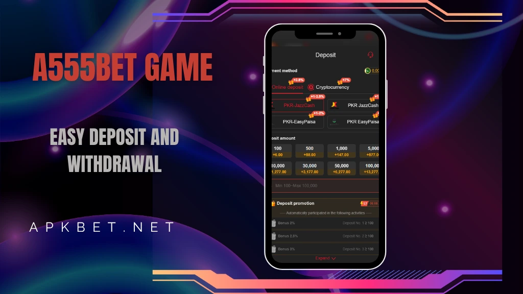 a555bet game easy deposit free withdraws