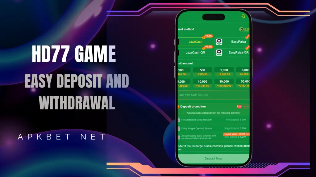 hd77 game easy deposit and withdraw