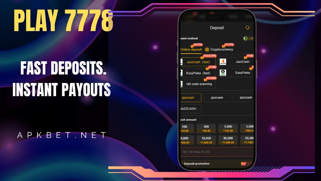 play 7778 game easy deposit and withdraw